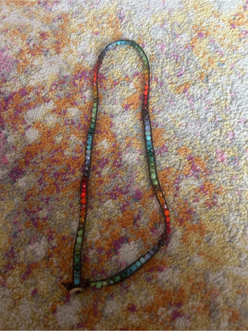 Handmade Multi-Colored Chalcedony Beaded Wrap Bracelet